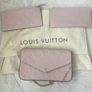 Louis Vuitton Limited Edition Félicie Pochette Monogram Pink Vernis Leather